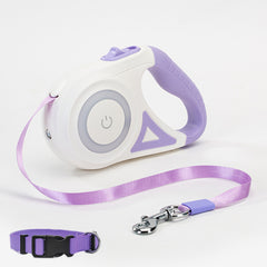 Retractable Spotlight Dog Collar Traction Rope Leash