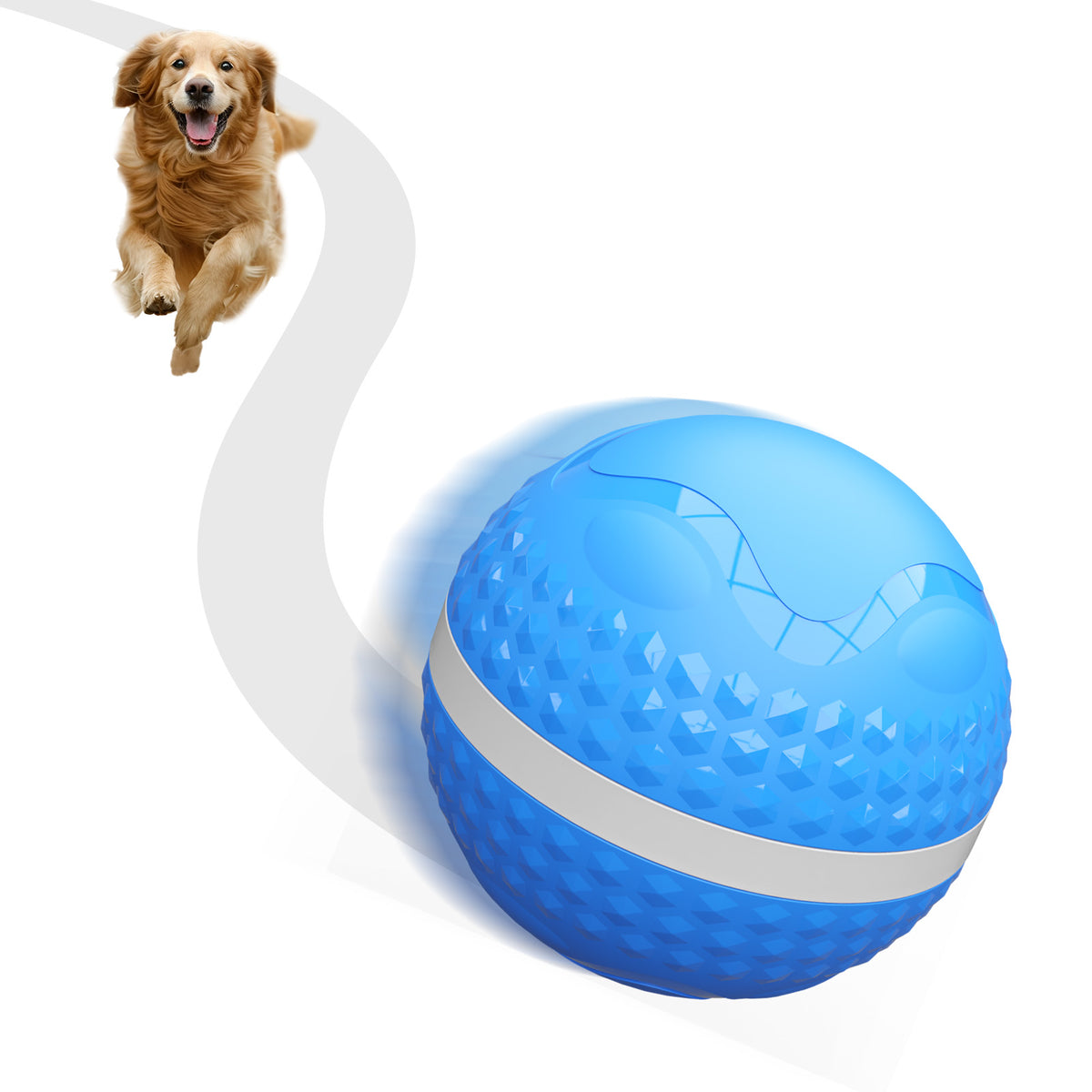 Smart Interactive Dog Toys, Automatic Moving Ball with Lighting Modes