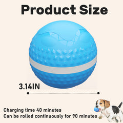 Smart Interactive Dog Toys, Automatic Moving Ball with Lighting Modes